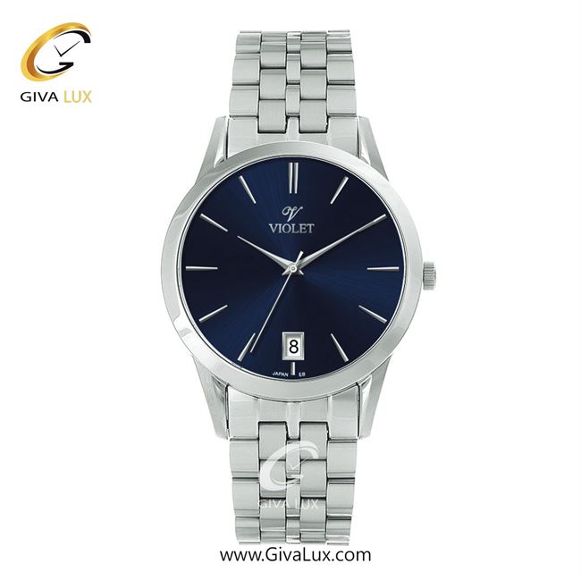 ساعت مچی اورجینال مردانه ویولت VIOLET نقره ای | نقره ای| سرمه ای| کد رفرنس 0640